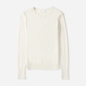 Everlane Bone Crew Neck Cashmere Sweater